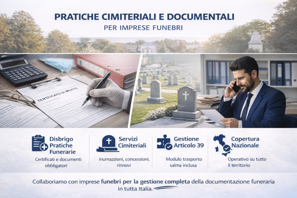 pratiche cimiteriali e documentali